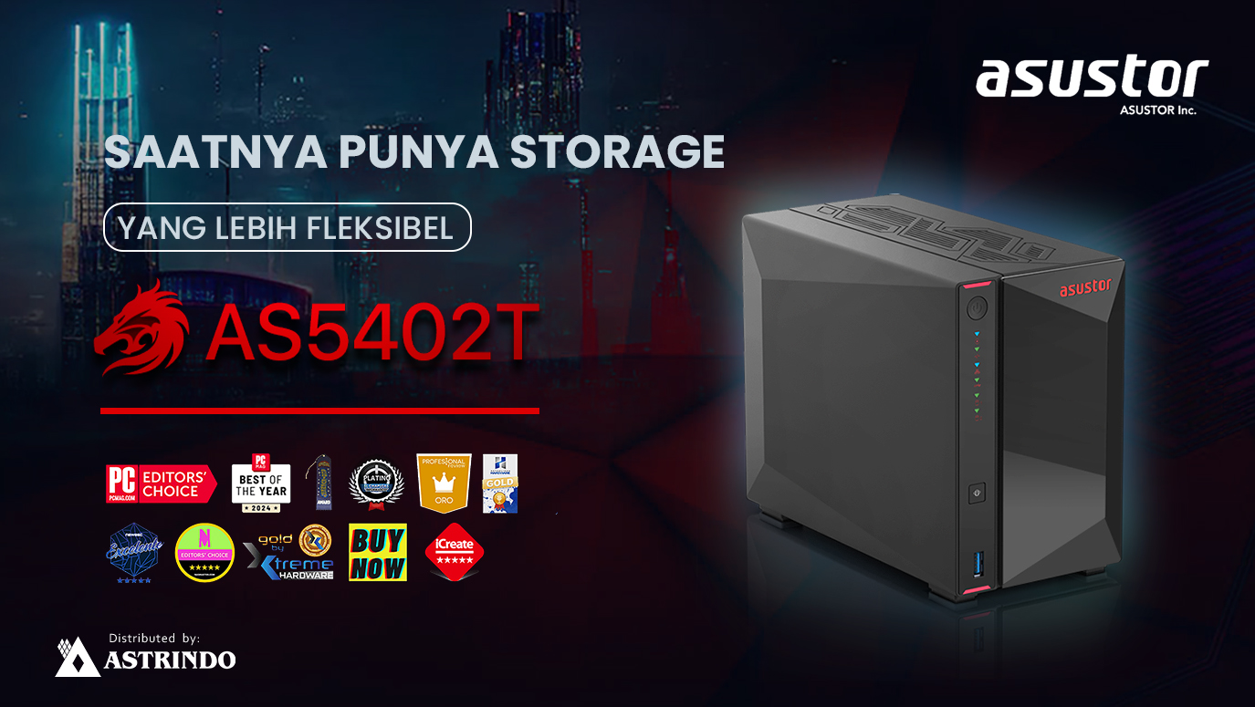 ASUSTOR AS5402T: Storage Fleksibel dengan Dukungan HDD, SSD, dan M.2 NVMe